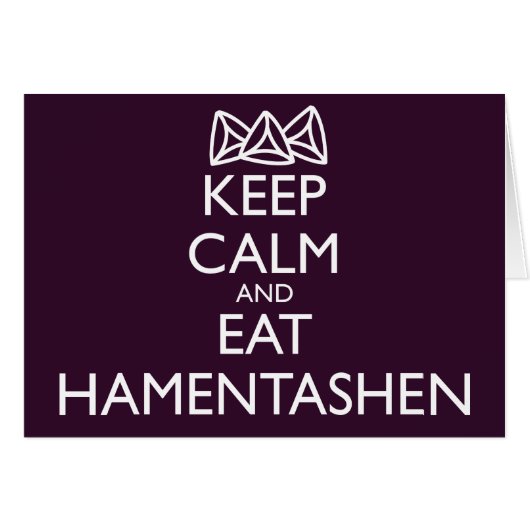 BEHALT CALM UND ESSEN HAMENTASHEN (Vorderseite (Horizontal))