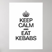 BEHALT CALM UND ESSEN KEBABS POSTER (Vorne)