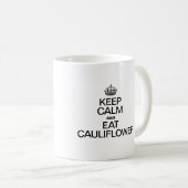 BEHALT CALM UND ESSEN KULIFLOWER KAFFEETASSE (VorderseiteRechts)