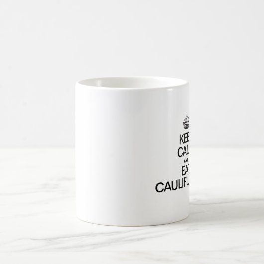 BEHALT CALM UND ESSEN KULIFLOWER KAFFEETASSE (Mittel)