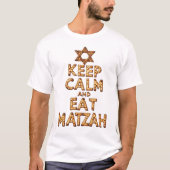 Behalt Calm und essen Matzah Funny Pessach Design T-Shirt (Vorderseite)