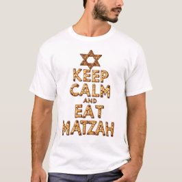 Behalt Calm und essen Matzah Funny Pessach Design T-Shirt