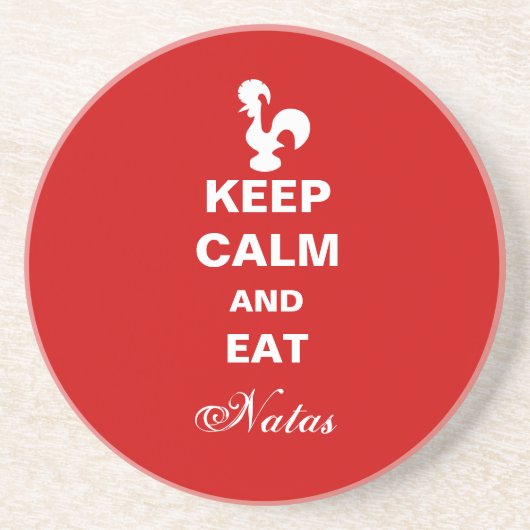 Behalt Calm und essen Natas Kork Untersetzer (Vorne)