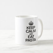 BEHALT CALM UND ESSEN PASTA KAFFEETASSE (VorderseiteRechts)