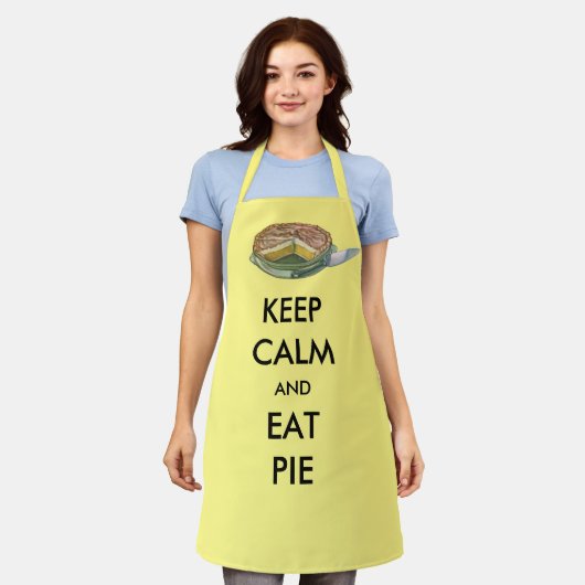 Behalt Calm und essen Pie Schürze (Getragen)
