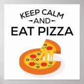 Behalt Calm und essen Pizza Poster (Vorne)