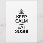BEHALT CALM UND ESSEN SUSHI FLYER (Vorne)