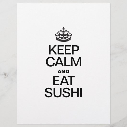 BEHALT CALM UND ESSEN SUSHI FLYER (Vorne)