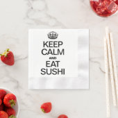 BEHALT CALM UND ESSEN SUSHI SERVIETTE (Beispiel)