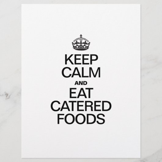 BEHALT CALM UND ESSEN VON KATERENDEN LEBENSMITTELN FLYER (Vorne)