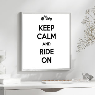 BEHALT CALM UND FAHRT AN POSTER