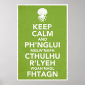 Behalt Calm und Fhtagn Poster (Vorne)