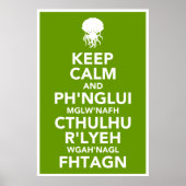 Behalt Calm und Fhtagn Poster (Vorne)