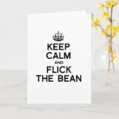 BEHALT CALM UND FLICKE DIE BEAN -.pnng Karte (Gelbe Blume)