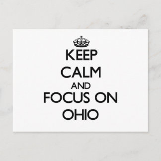 Behalt Calm und Fokus auf Ohio Postkarte