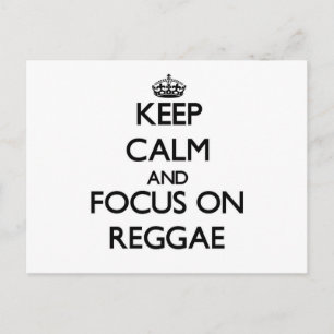 Behalt Calm und Fokus auf Reggae Postkarte