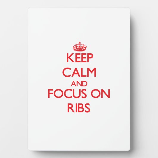 Behalt Calm und Fokus auf Ribs Fotoplatte (Vorderseite)