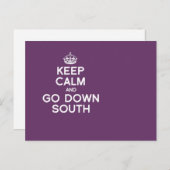 BEHALT CALM UND GEHE NACH SÜDEN POSTKARTE (Vorne/Hinten)