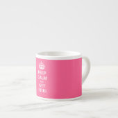 Behalt Calm und Get Reiki Espressotasse (Vorderseite Rechts)