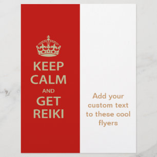 Behalt Calm und Get Reiki Flyer