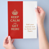 Behalt Calm und Get Reiki Flyer (Hand)