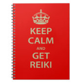 Behalt Calm und Get Reiki Notizblock (Vorderseite)