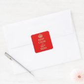 Behalt Calm und Get Reiki Quadratischer Aufkleber (Umschlag)