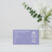 Behalt Calm und Get Reiki Terminkarte (Stehend Vorderseite)