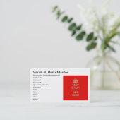 Behalt Calm und Get Reiki Terminkarte (Stehend Vorderseite)