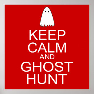 Behalt Calm und Ghost Hunt (Parody) Poster