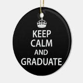 Behalt Calm und Graduate Funny Abschluss Keramikornament (Links)