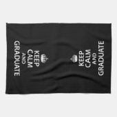 Behalt Calm und Graduate Funny Abschluss Küchentuch (Horizontal)