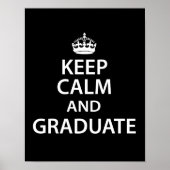 Behalt Calm und Graduate Funny Abschluss Poster (Vorne)