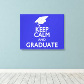 Behalt Calm und Graduate Leinwanddruck (Insitu (Holzboden))