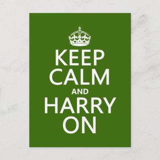 Behalt Calm und Harry On (beliebige Farbe) Postkarte