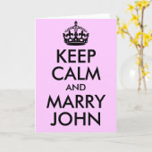 Behalt Calm und heiraten John Card Karte (Gelbe Blume)