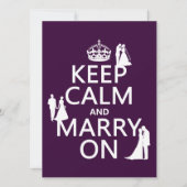 Behalt Calm und heiraten On (alle Farben) Einladung (Vorderseite)