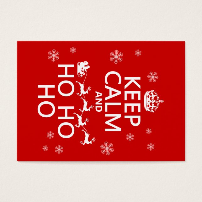 Behalt Calm und Ho Ho Ho (Vorderseite)