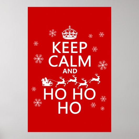 Behalt Calm und Ho Ho Ho Poster (Vorne)
