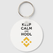 Behalt Calm und Hodl Binance Schlüsselanhänger (Vorderseite)
