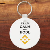 Behalt Calm und Hodl Binance Schlüsselanhänger (Vorderseite)