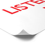 Behalt Calm und hör der Hebamme zu Poster (Ecke)