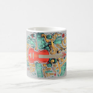 Behalt Calm und höre Musik Kaffeetasse