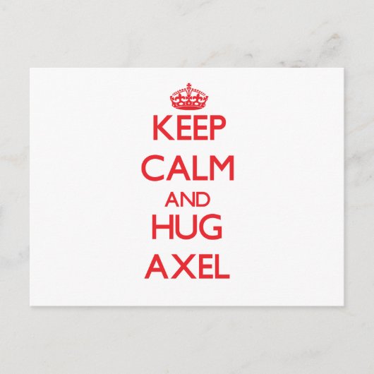 Behalt Calm und HUG Axel Postkarte (Vorderseite)