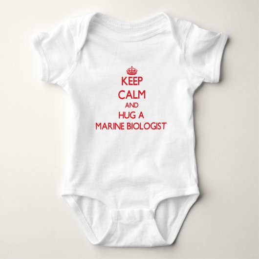 Behalt Calm und Hug einen Meeresbiologen Baby Strampler (Vorderseite)
