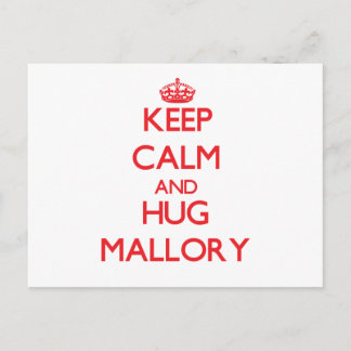 Behalt Calm und Hug Mallory Postkarte