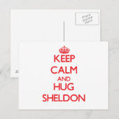 Behalt Calm und HUG Sheldon Postkarte (Vorne/Hinten)