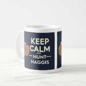 Behalt Calm und Hunt Haggis Scottish Kaffeetasse (Vorderseite Links)