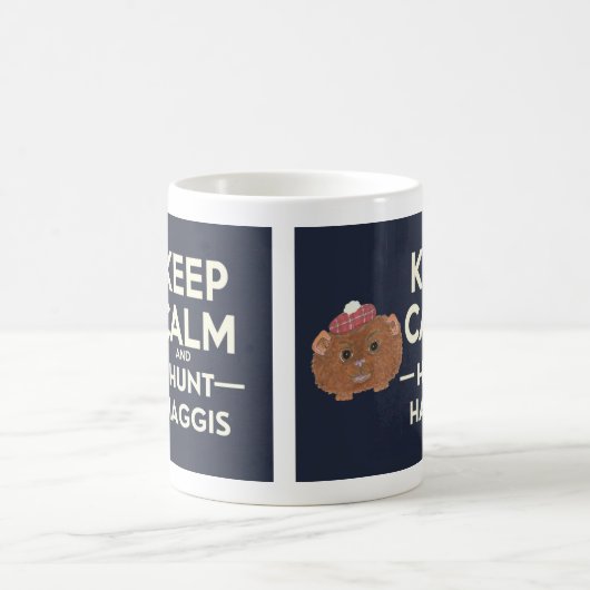 Behalt Calm und Hunt Haggis Scottish Kaffeetasse (Mittel)