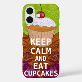 BEHALT CALM UND isst Cupcakes-Change-Pflaume in be iPhone 16 Hülle
